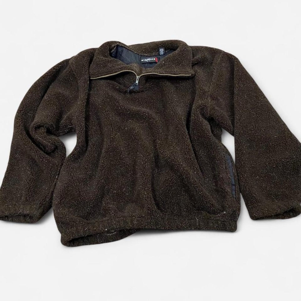 Cozy Brown Fuzzy Quarterzip